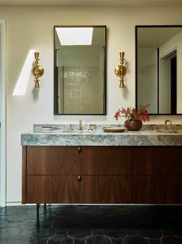 custom walnut cabinetry